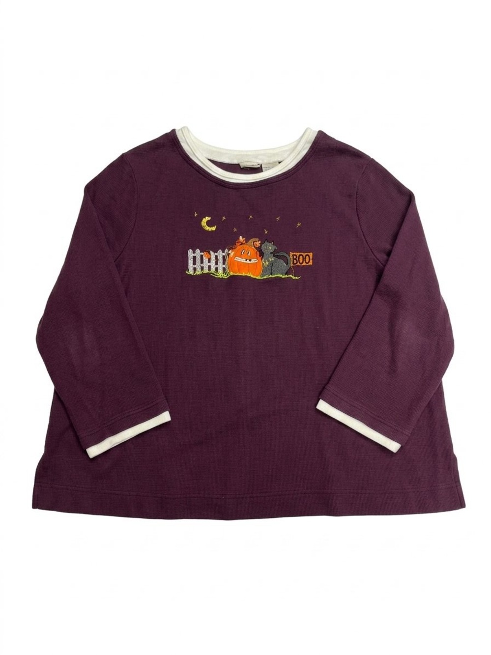 VTG White Stag Halloween Double Neck Sweatshirt Plum Purple Plus Size Woman 4X